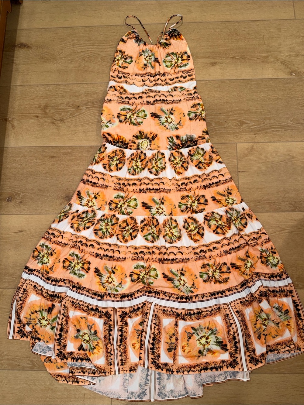o.p.t Peach Boho Medallion Maxi Dress